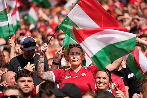 Hungary fans in Stuttgart ahead of Germany and Hungary match